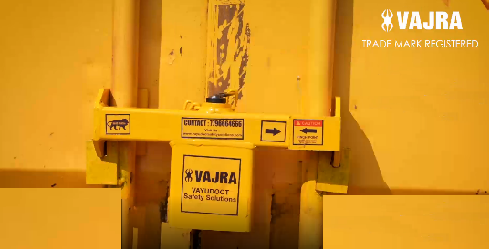 Vajra container lock security system